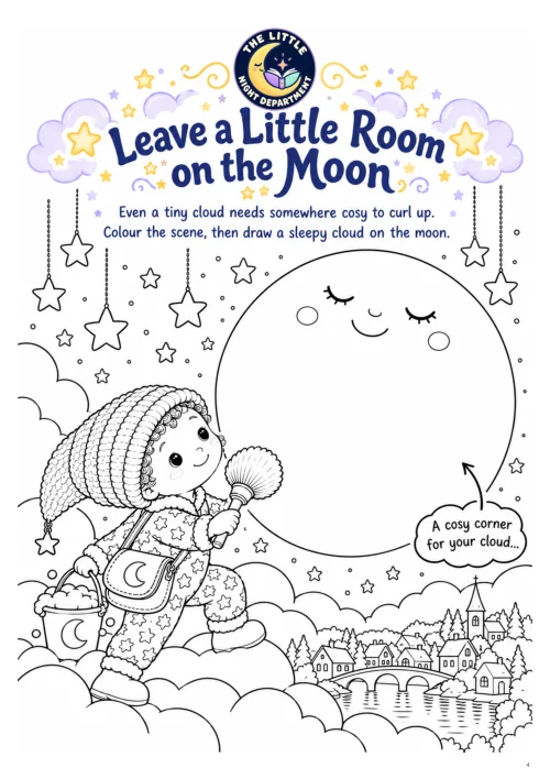 Leave a Little Room on the Moon colouring activity